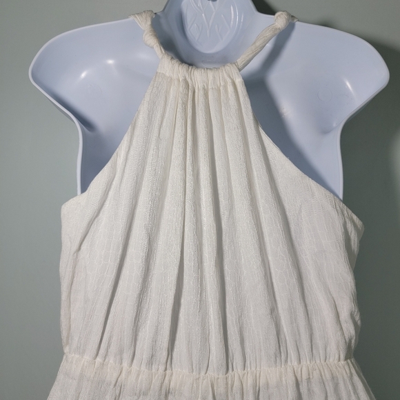 Lulus Lovely Invitation White Sleeveless Button-Front Maxi Dress Size M Lined - Picture 7 of 12